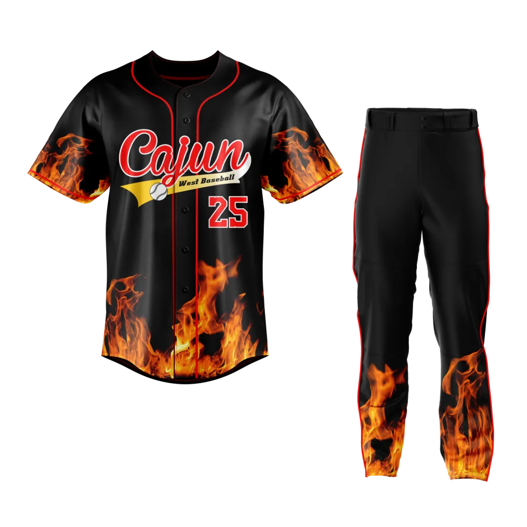 Inferno Fire Baseball Uniform