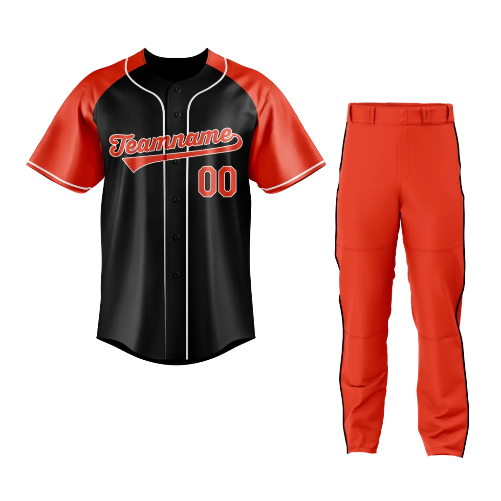 Black Red Elite Baseball Uniform