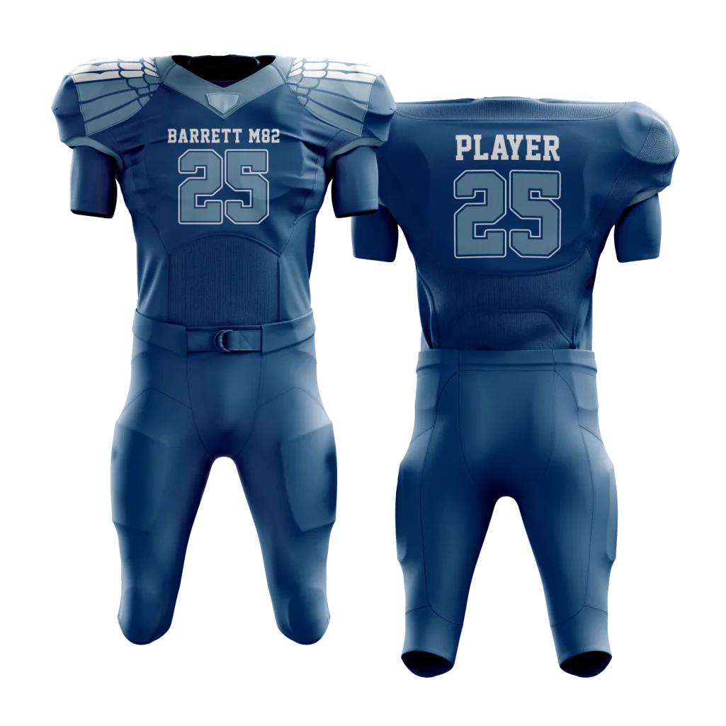 Steel Blue Classic Football Uniform
