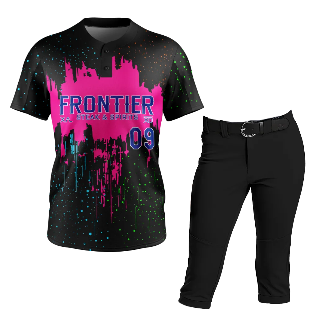 Neon Splatter Softball Uniform
