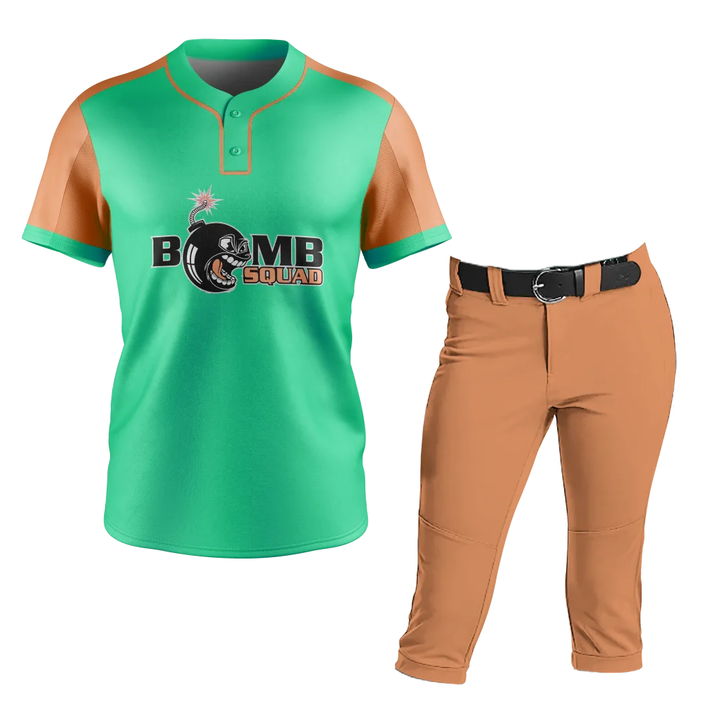 Mint Clay Softball Uniform