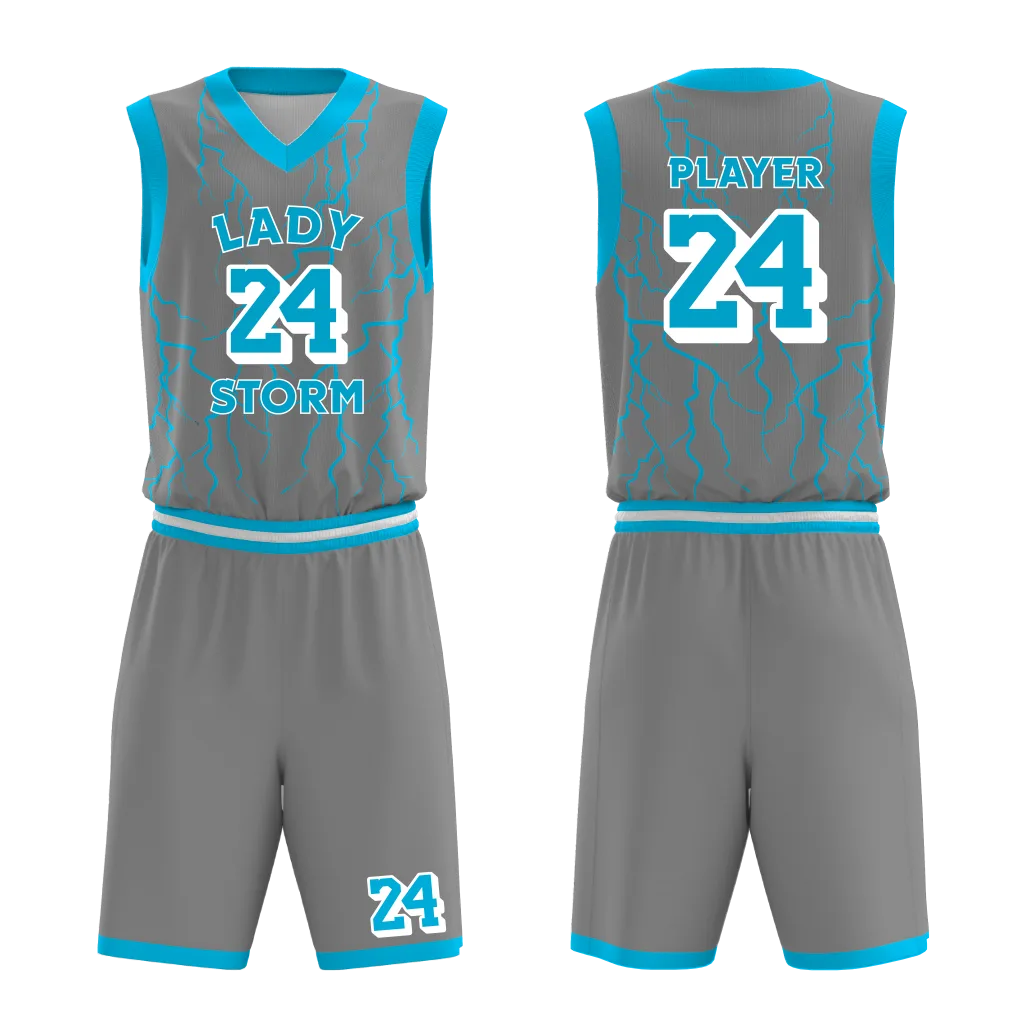 Storm Grey Basketball Uniform