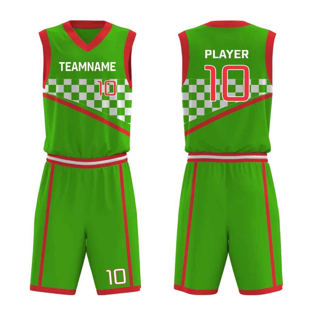Green Hustle Basketball Uniform