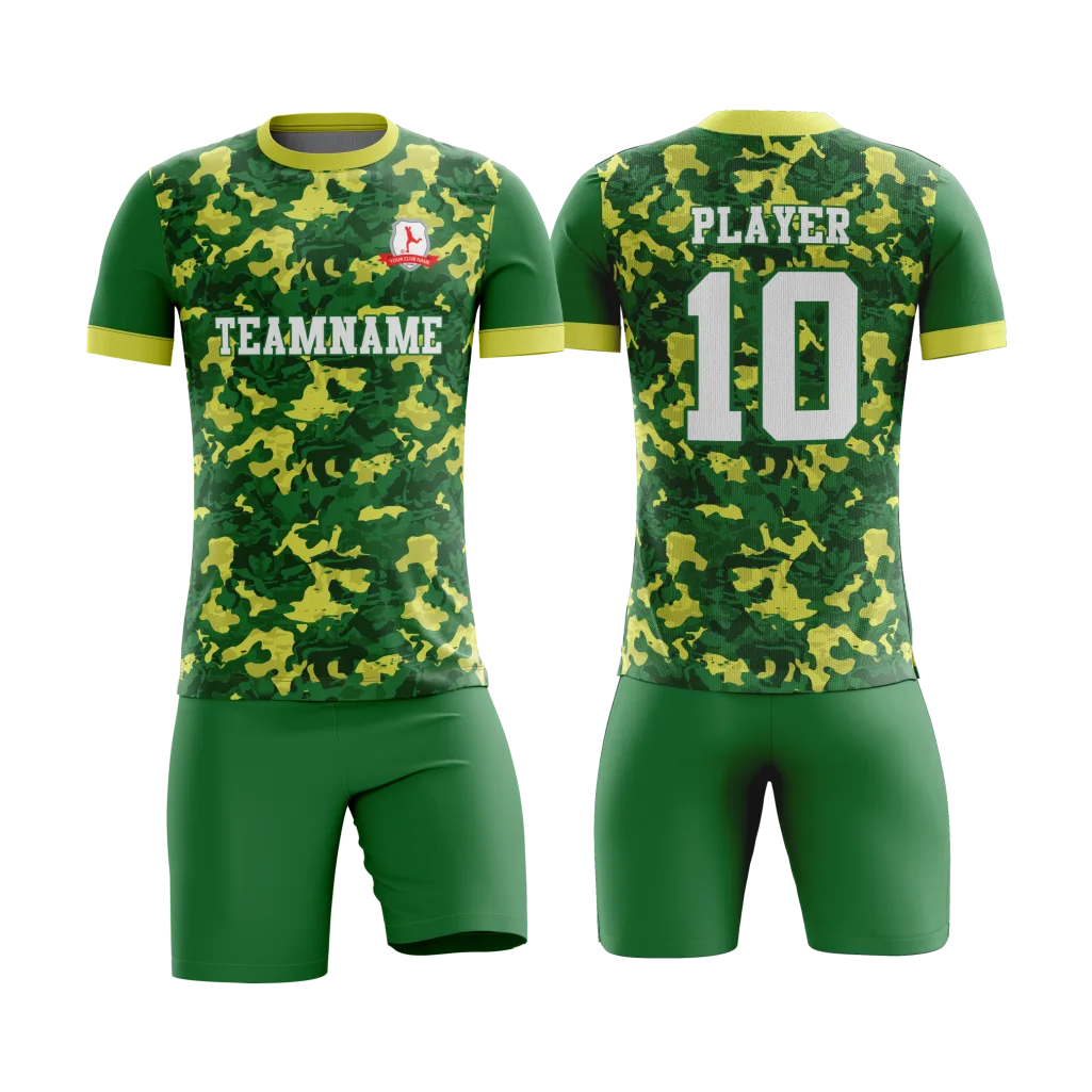 Green Camo Elite Soccer Uniform