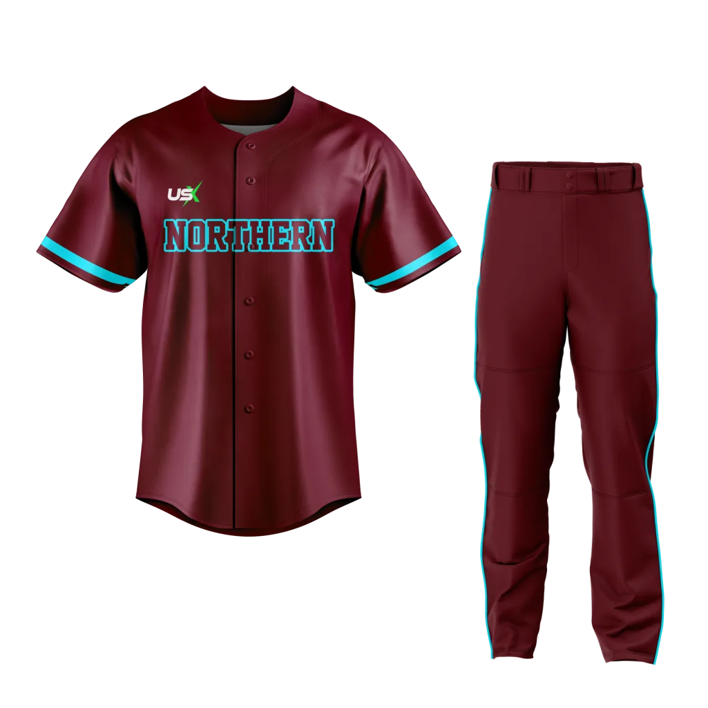 Maroon Elite Baseball Uniform