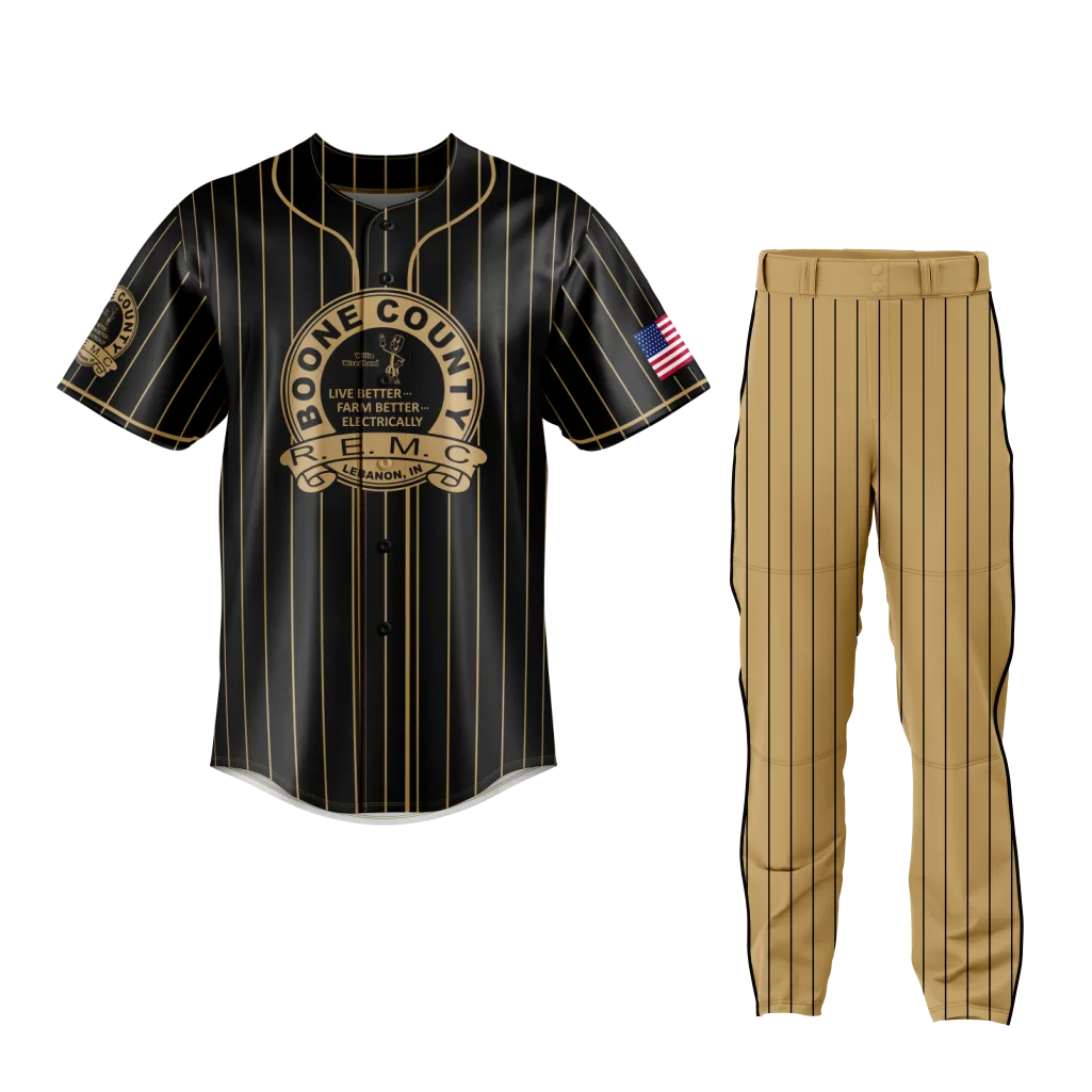 Vintage Gold Pinstripe Baseball Uniform