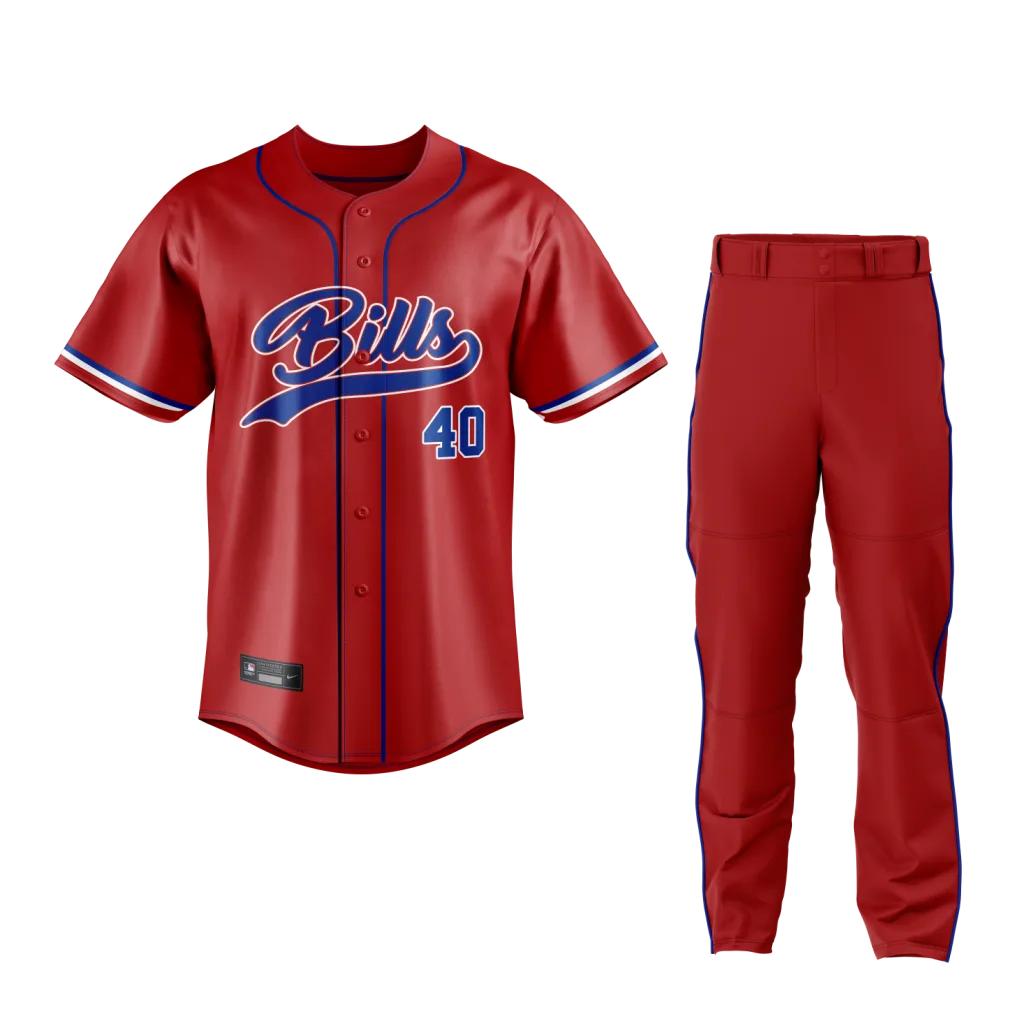 Classic Red Baseball Uniform