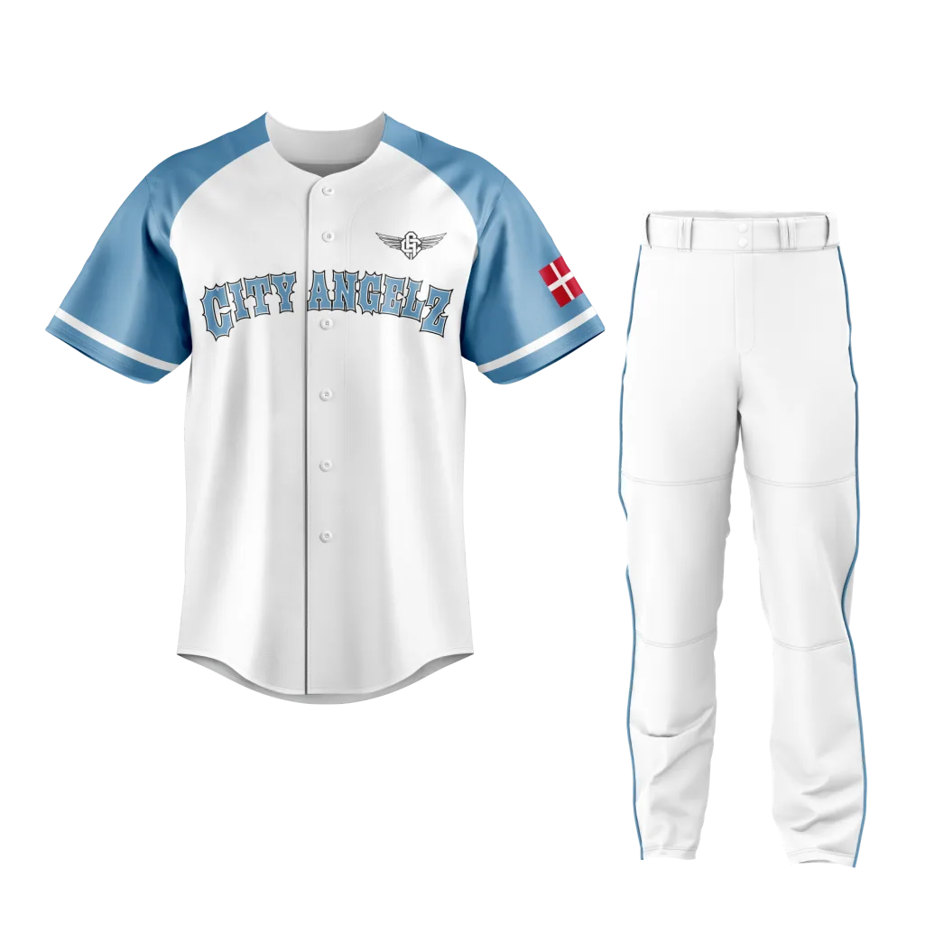 Ice White Classic Baseball Uniform