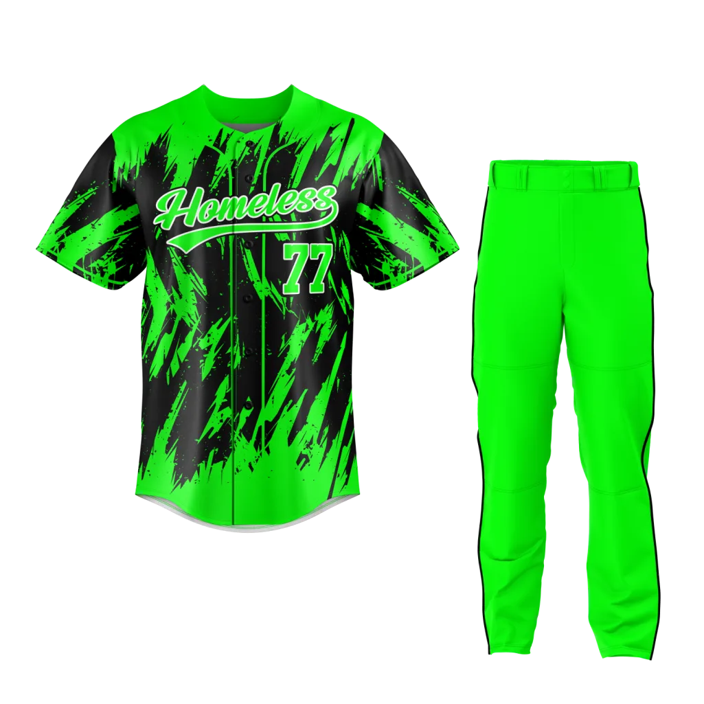 Neon Camo Baseball Uniform