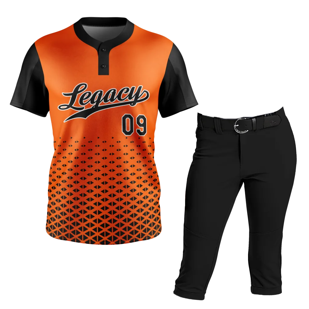 Orange Pulse Softball Uniform