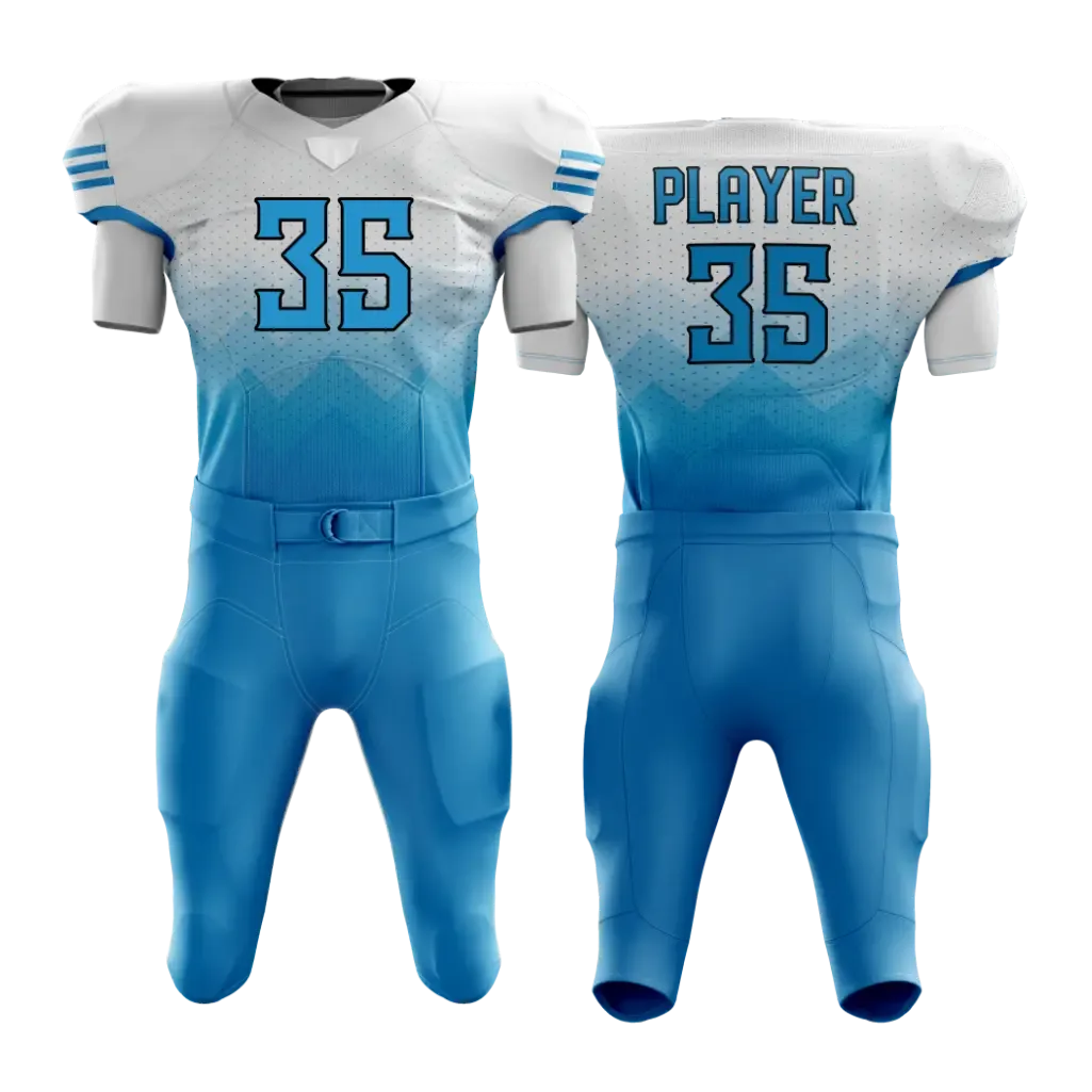Ice Blue Gradient Football Uniform