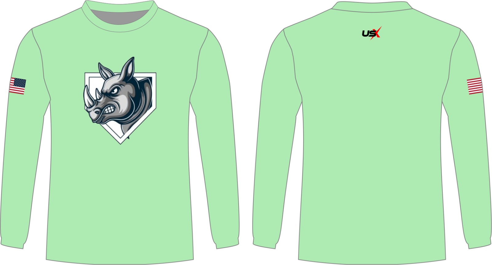 Rhinos Long Sleeve Shirt Mint
