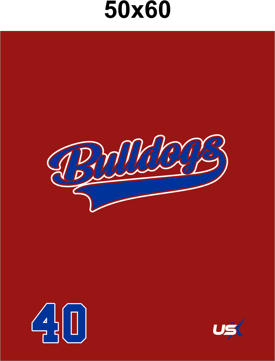 Bulldogs Blanket Red